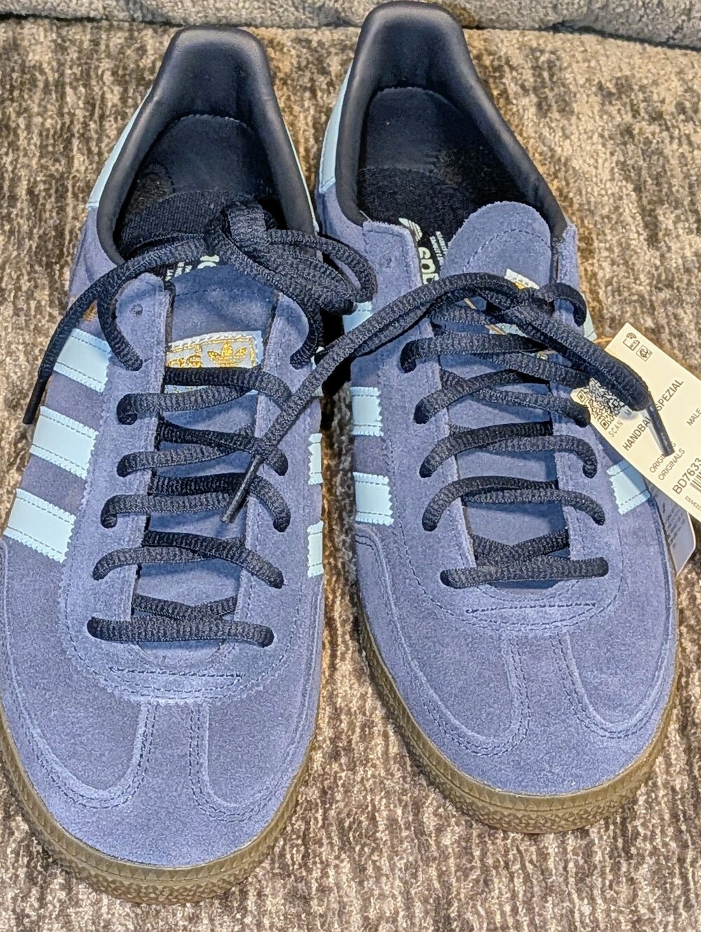 NIB, Adidas, Handball Spezial, Collegiate Navy/ Gum Athletic Shoes-Men's 6.5